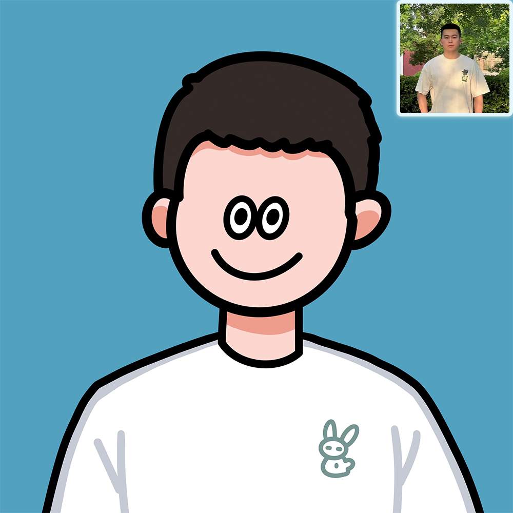 搞笑大叔风手绘Q版可爱卡通漫画定制人物约稿微信头像照片转漫画