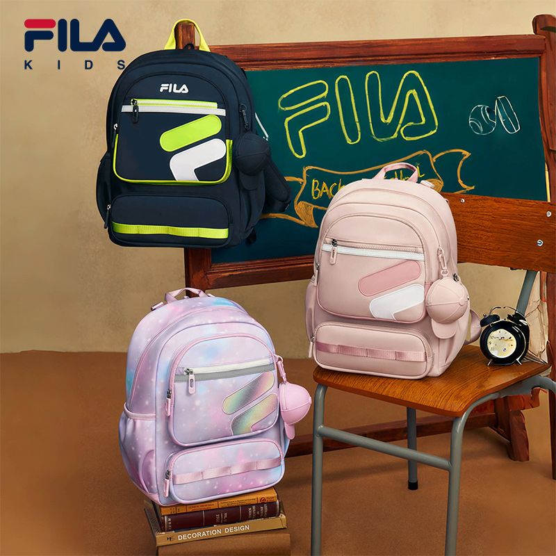 FILA KIDS斐乐儿童双肩背包2025夏季新款男女小学生减负蝶翼书包