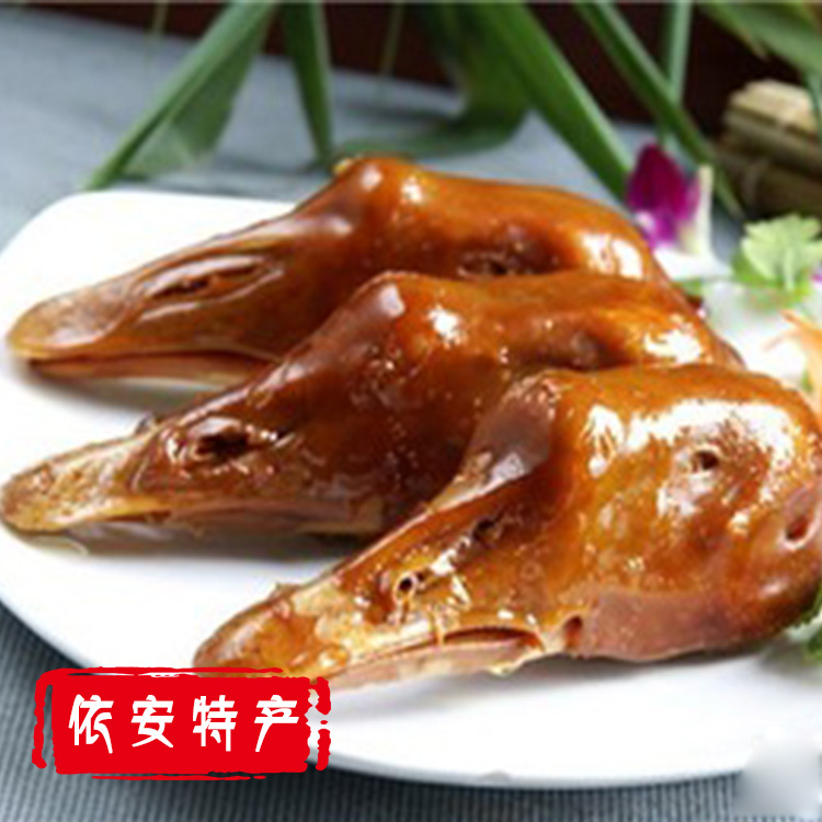 东北黑龙江依安特产正宗熟食卤香果木熏烤鹅头休闲零食特色美食