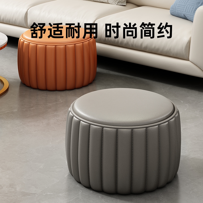小凳子家用矮凳客厅茶几实木创意小板凳门口换鞋凳沙发凳圆凳皮凳