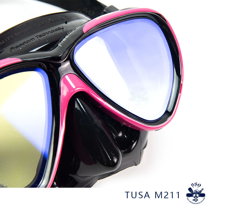 TUSA M211日本自由潜水肺潜水面镜镀膜防UV可配近视镜片 现货