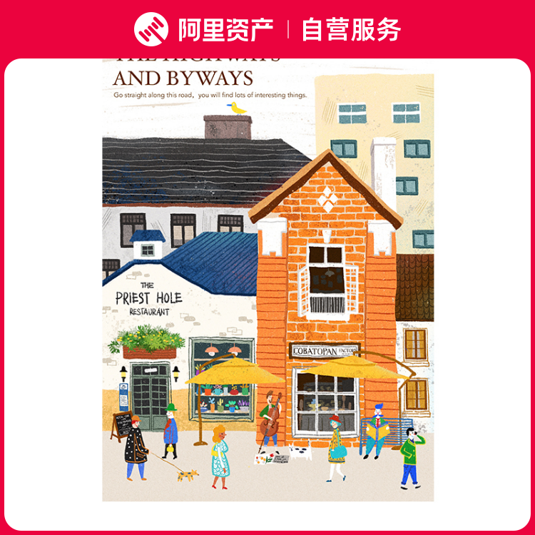 MollySu【热闹的小街小巷】限量版画现代潮流艺术客厅装饰带装裱