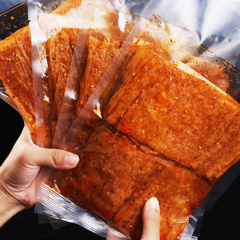 思乡山儿时老式手撕大辣片平江豆皮辣条追剧看电影必备湖南特产