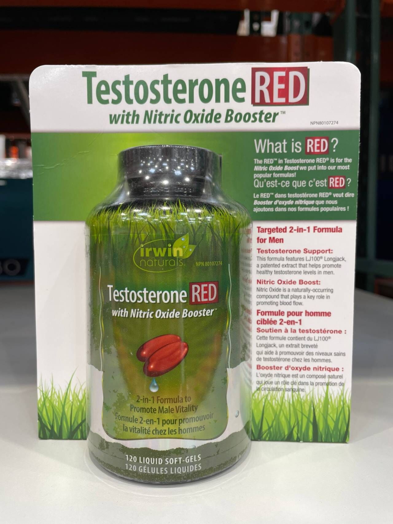 加拿大直邮 Irwin Naturals Testosterone UP Red睾酮素120粒