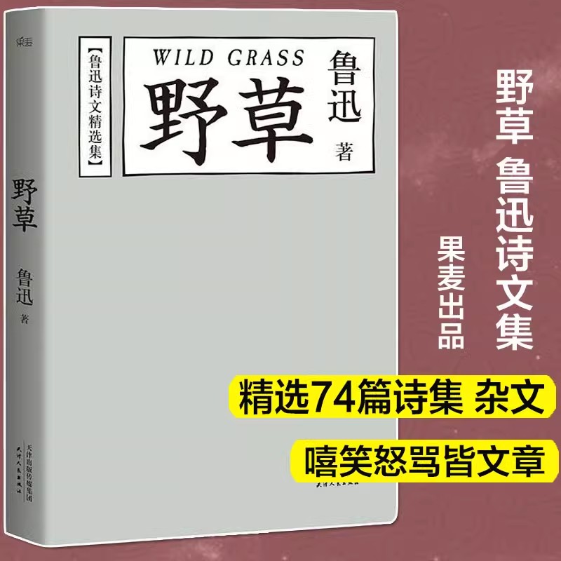 【当当网正版包邮】鲁迅文集：野草 鲁迅说“我一生的哲学都在《野草》里了 嘻笑怒骂皆成文章 精选鲁迅全集中充满哲思的诗文74篇