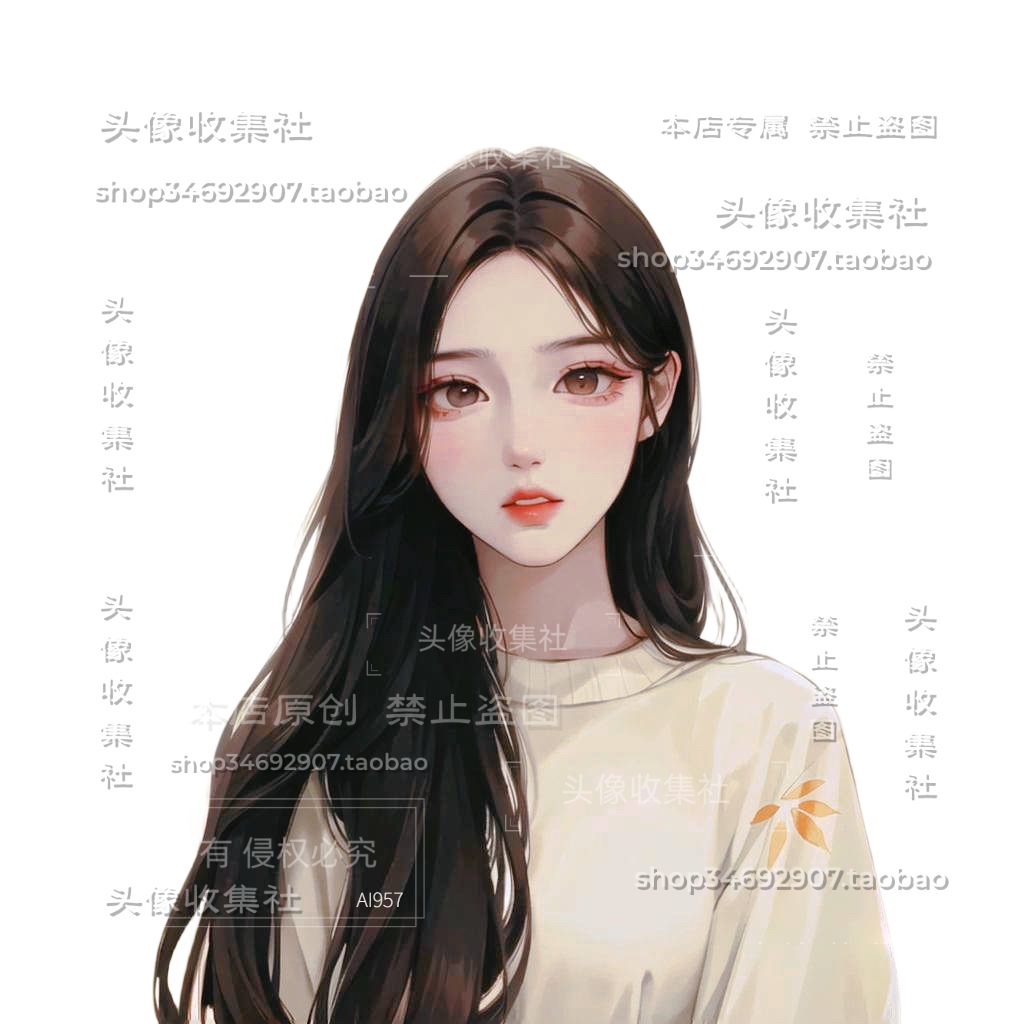 原创原画漫画美女唯美风景 卡通手绘高清图 自动发货 头像收集社