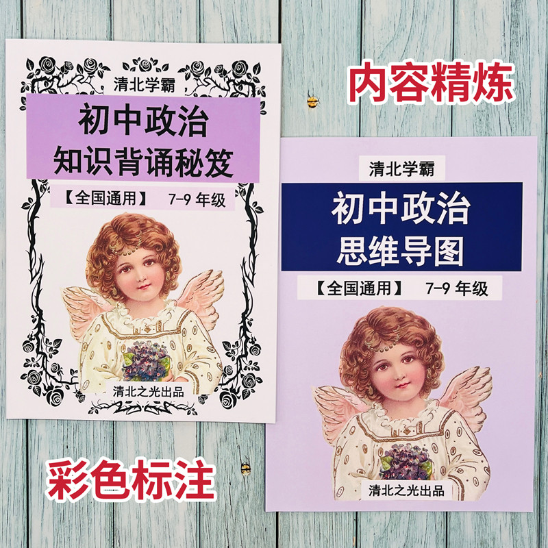 初中中考政治道法知识背诵秘笈思维导图初一二三新版小四门提分