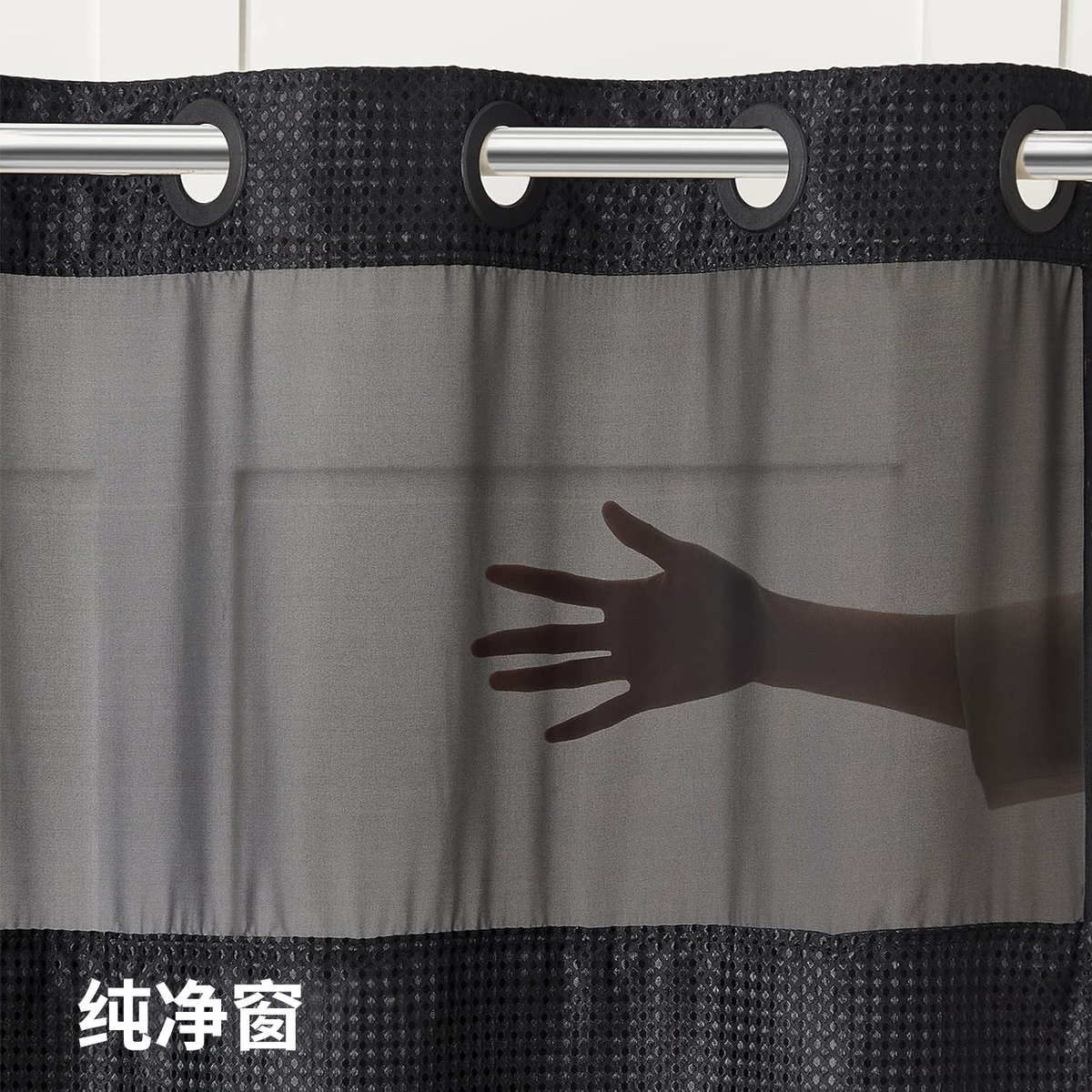 门帘加重防环隔断水浴浴室防霉防水华夫大pp帘双层扣帘浴室格