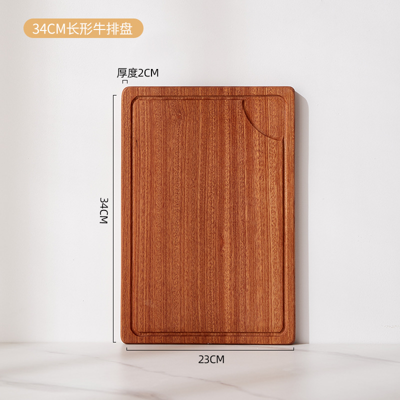 沙比利牛扒板西餐牛排托盘板烤盘比萨饼板日式乌檀木披萨托盘