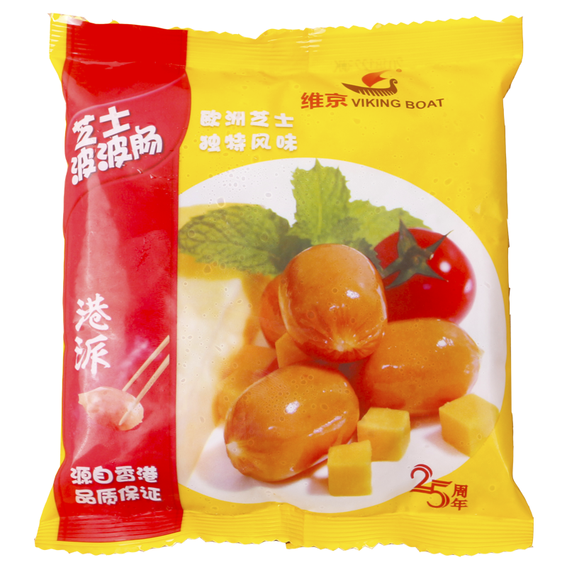 维京芝士波波肠180克鱼蛋车仔面便利店小吃热狗肠煮火锅烧烤7仔