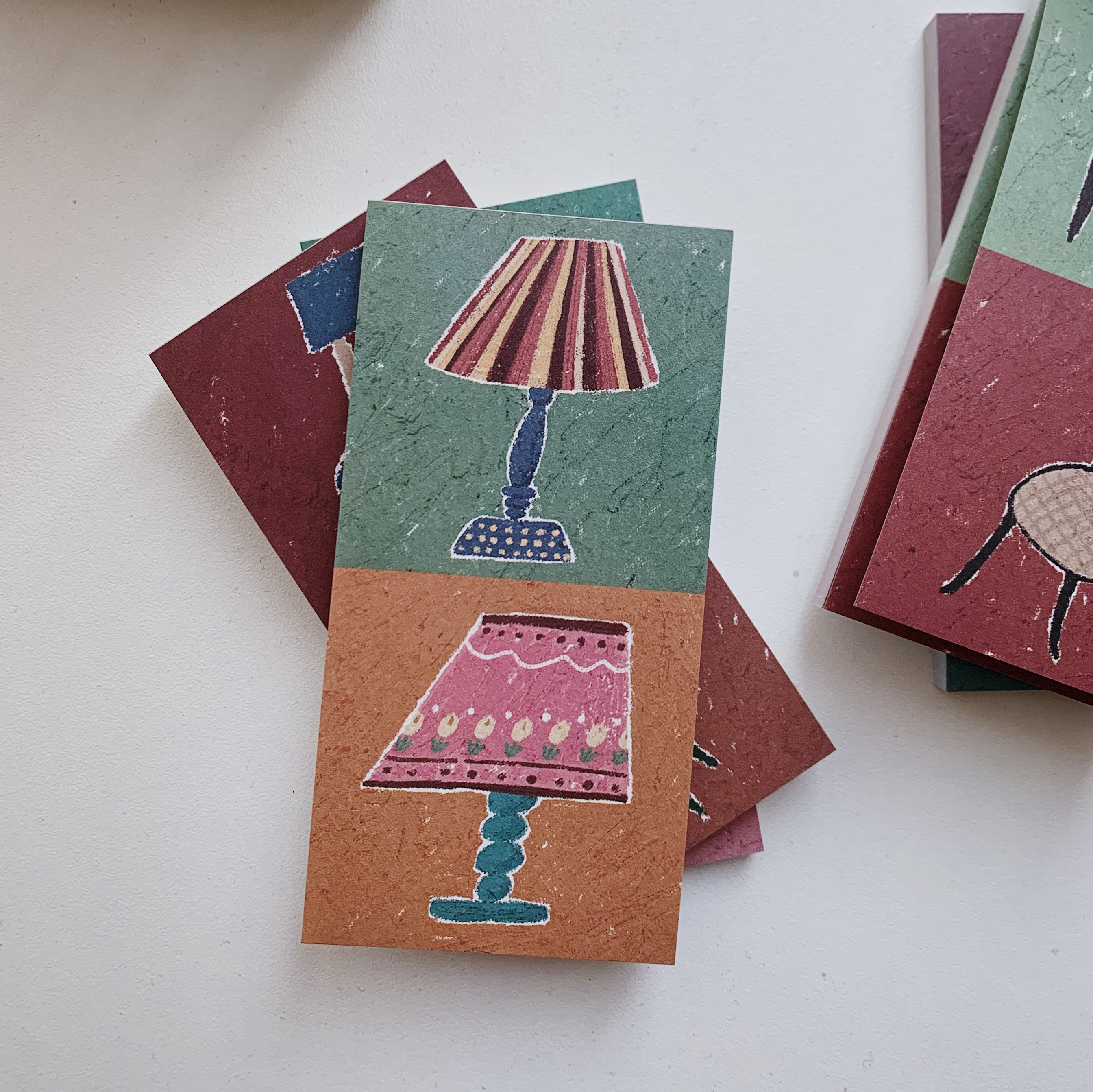 Zian.paper｜中古家具店系列/6图50p120g书写手绘复古便签本双图