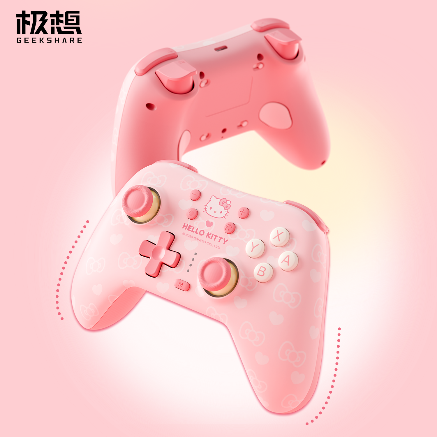 极想helloKitty联名游戏手柄无线蓝牙Switch2代Pro女生可爱粉色适用NSOLED/PC电脑版Steam手机非Xbox双影奇境