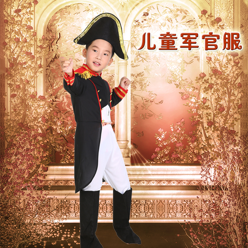 万圣节儿童演出服装男海军表演服士兵服英国军官大臣衣服cosplay