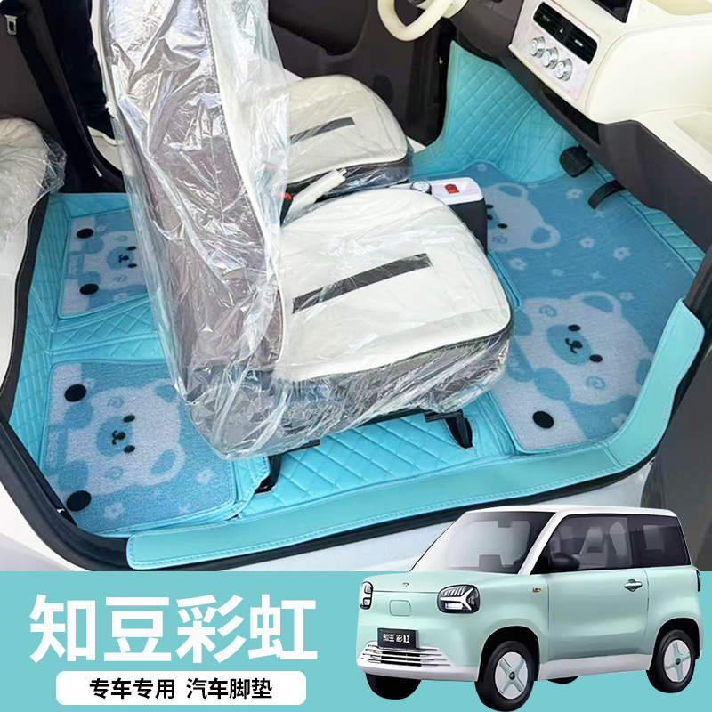2024款知豆彩虹专用脚垫大包围双层脚踏垫纯电动汽车脚垫内饰改装