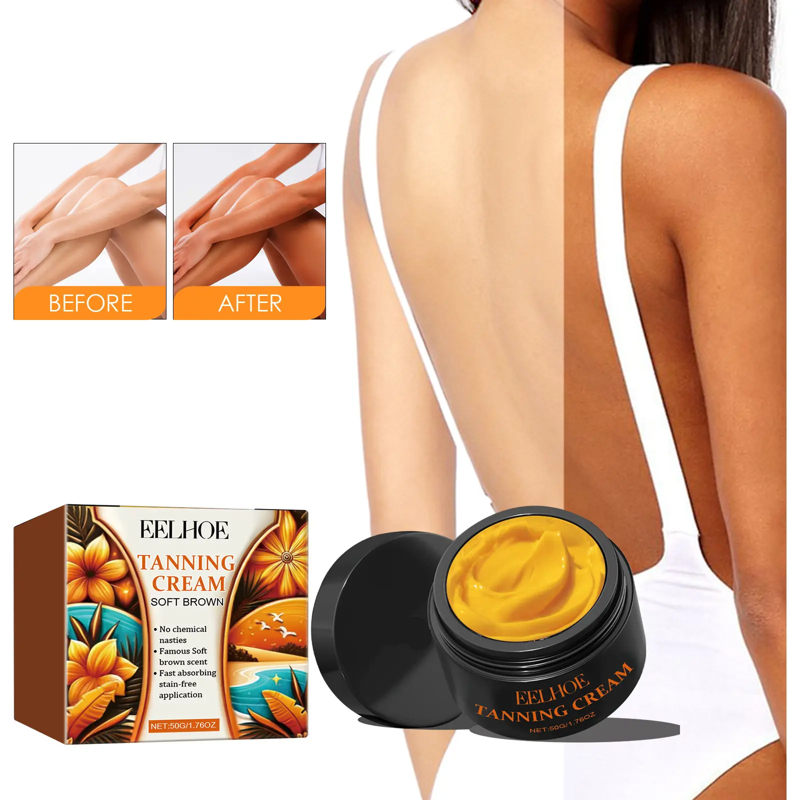 Tanning Cream Outdoor Beach Sunbathing Tanning Wheat Bronze