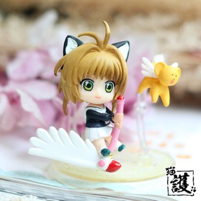 日版现货散货可爱魔卡少女樱手办动漫周边汽车摆件玩具公仔模型女