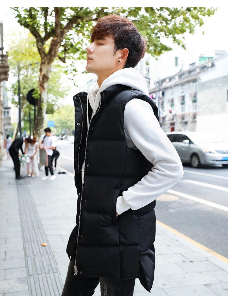 Của nam giới mùa xuân vest Slim Hàn Quốc phiên bản của xuống cotton xu hướng đẹp trai của nam giới áo khoác mùa đông ấm vest vest shop do nam