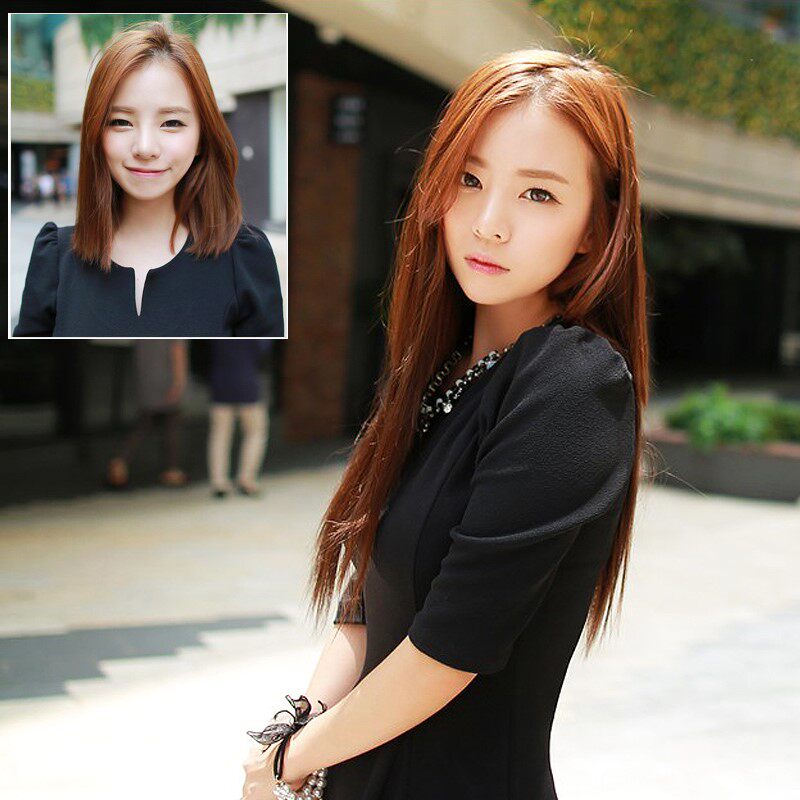 假发片接发 一片式仿真发发片女长直发片假发无痕加厚接发片卷发