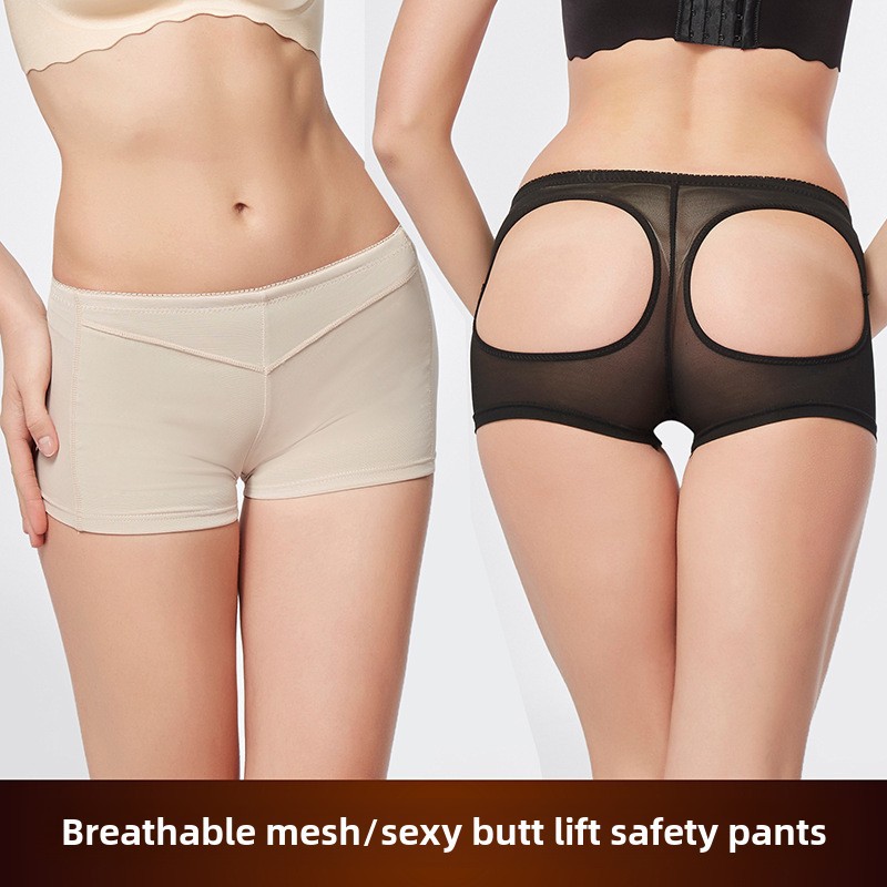 Mesh sexy body shaping hip lifting pants with buttocks peach hips and women's body shaping underwear revealing buttocks for women's hip lifting underwear revealing PP