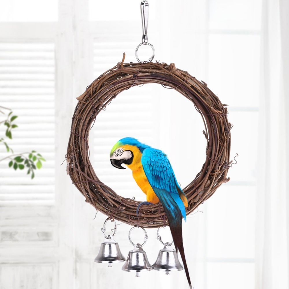 Vine ring budgie cockatoo peony parrot swing parrot toy