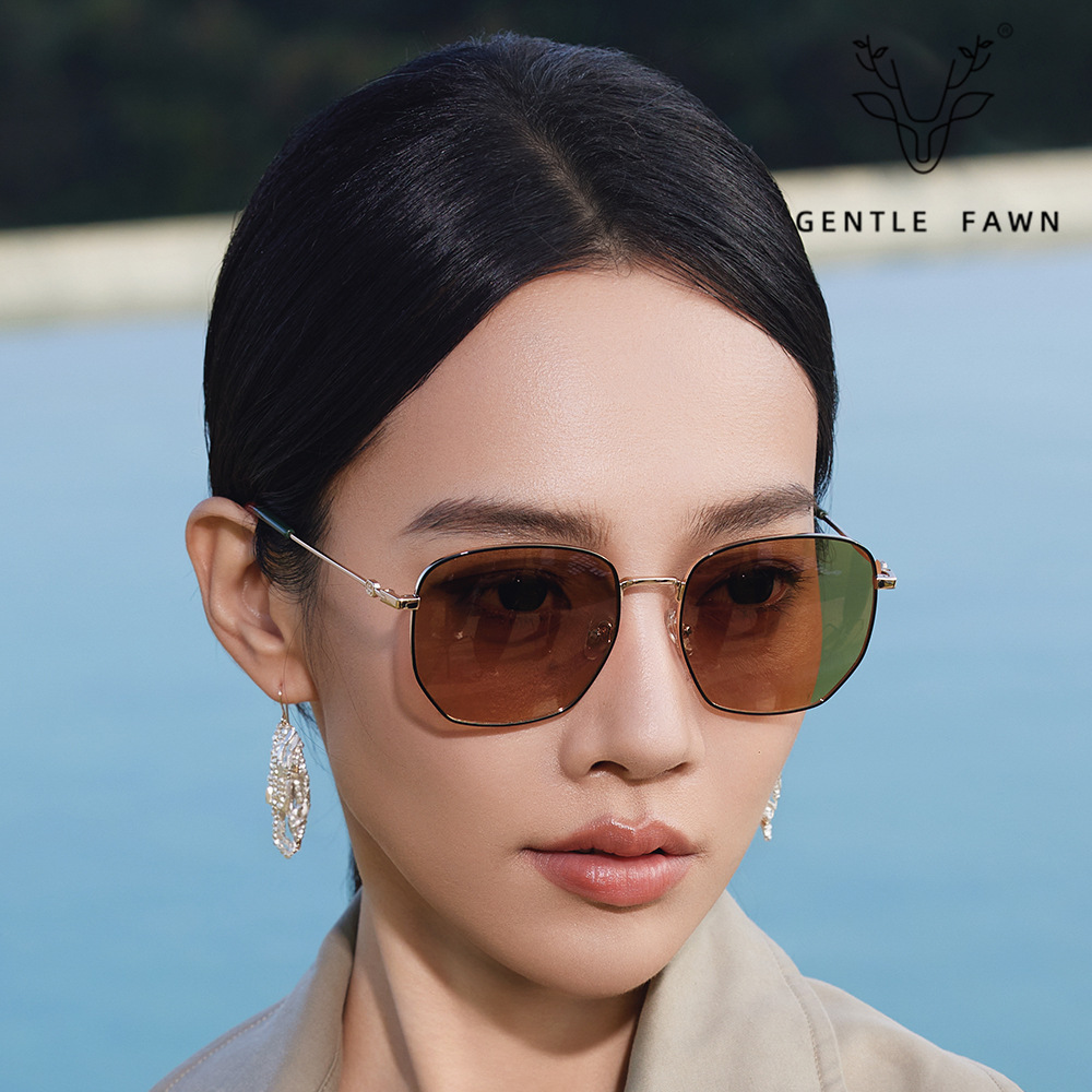 S23016 new night vision sunglasses metal polarized large frame versatile sunglasses driving anti-ultraviolet glasses