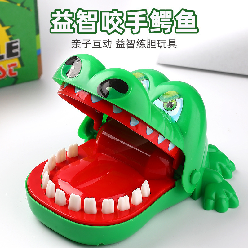Large hard bar crocodile biting finger toy crocodile parent-child children prank toys tooth extraction board game educational children play