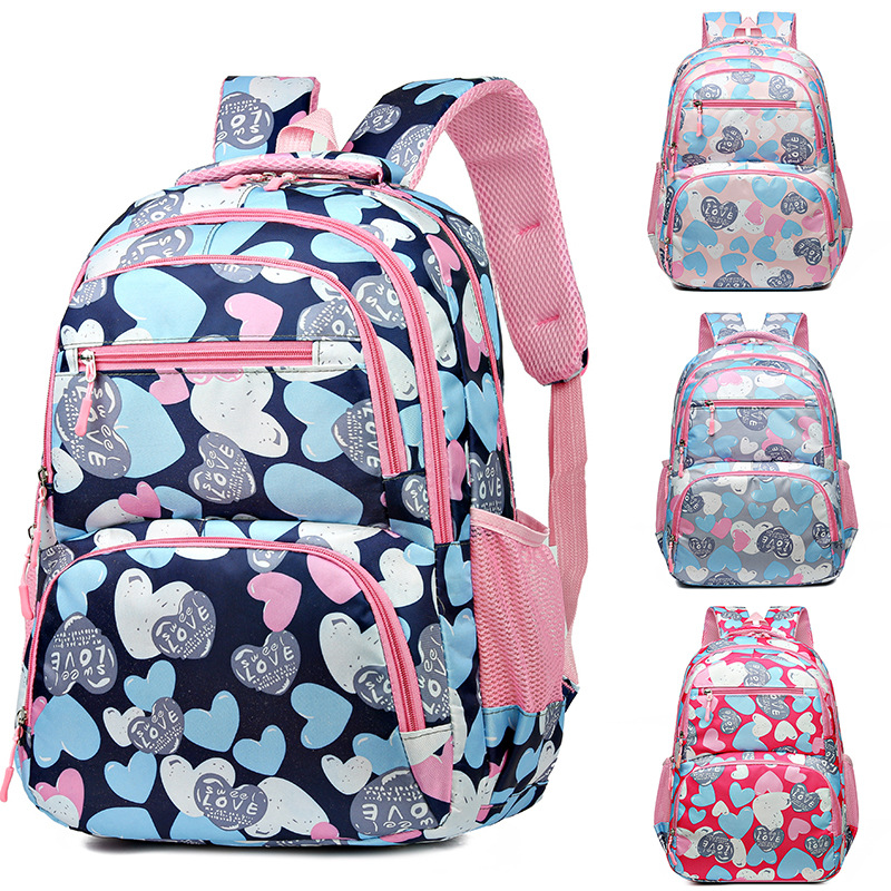 Cross border wholesale student backpacks, large capacity children's backpacks, printed casual and fashionable outdoor lightweight and load reducing backpacks