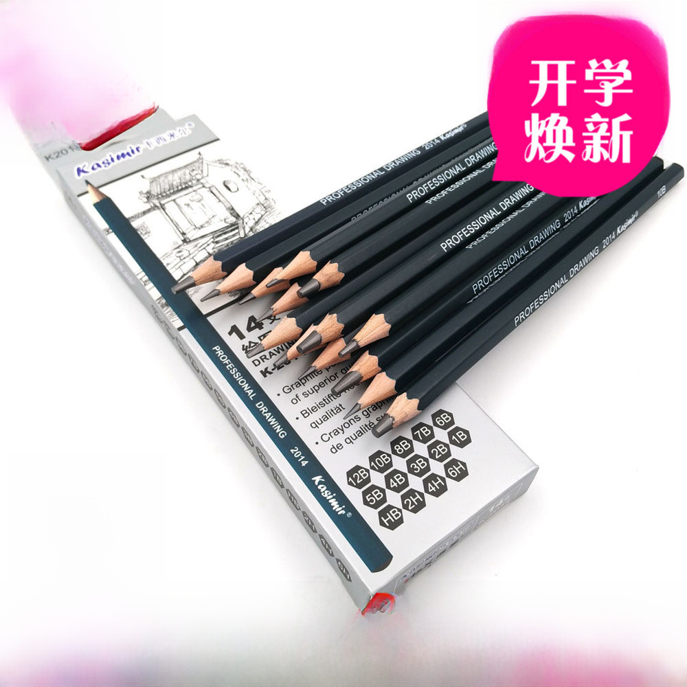 Direct supply for factory price Hongxing 14-pack sketch pencils Casimir beginner drawing pencils Specially provided for cross-border