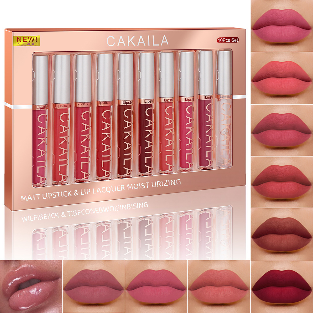 Pay attention to check! Link Disclaimer - Specially provided for foreign trade: CAKAILA 10-pack waterproof lip color