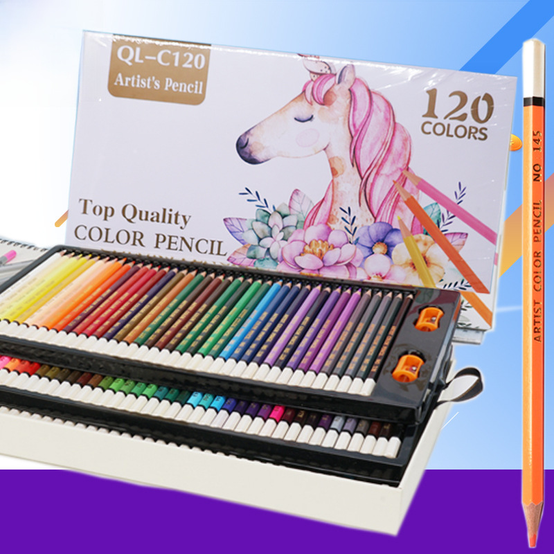 120 color pencil cross-border stationery set beginner color pencil art oily Aosheng color pencil wholesale