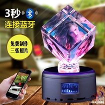 diy idea birthday present girl swivel crystal magic square custom photo send men and women friends 7-on-a-day gift