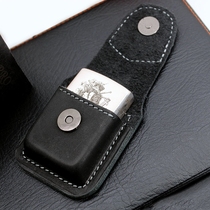 z kerosene lighter zppo leather leather sheath Cow Leather Protective Sheath Versatile anti-lose Manual Black
