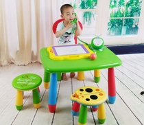 Table and chairs Baby table for children table and chairs Baby table study table desk Plastic Table Cartoon Thickening Rectangular Table