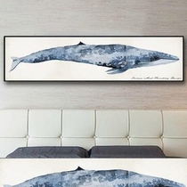 Modern decoration painting Animals Whale Living Room Wall Painting Childrens House Hanging Paintings Large Size Banner Bedroom Bedside Painting Dolphins