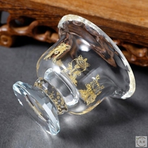 Water glass glass for Buddha Tibetan Eight auspicious water supply cup crystal seven for high foot water supply bowl 8 for Saint