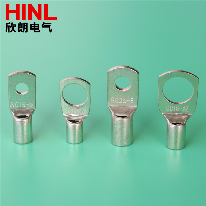 铜线耳SC25-8 窥口铜接线端子端头紫铜镀锡铜鼻子 短鼻子 A级国标