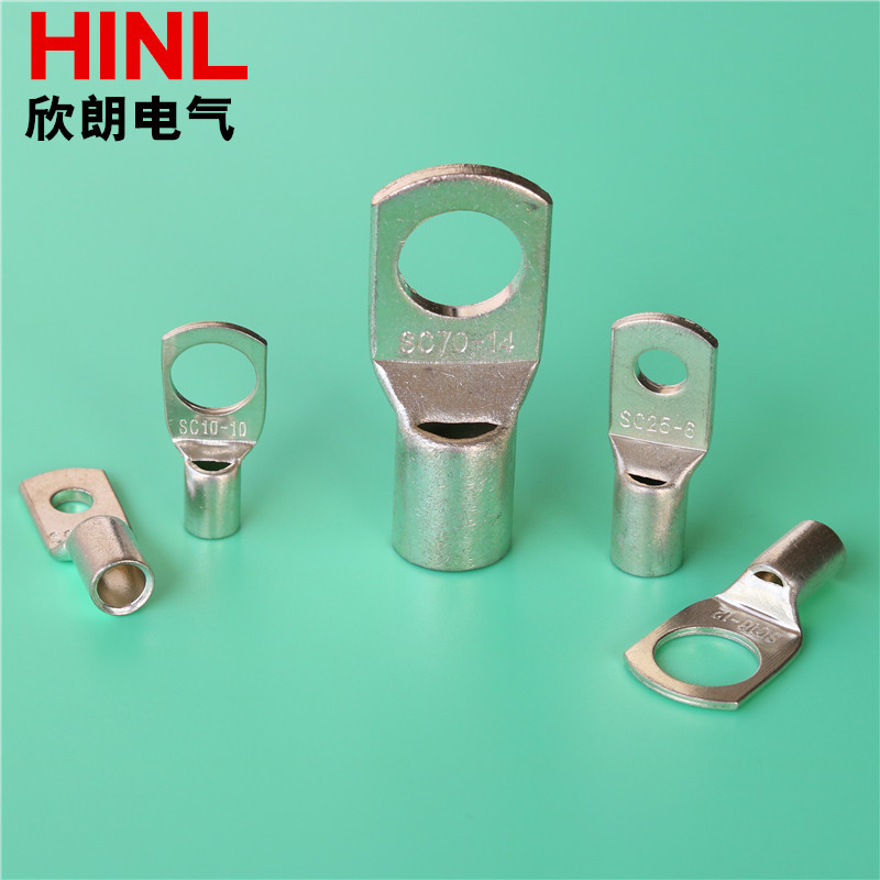 铜线耳SC25-8 窥口铜接线端子端头紫铜镀锡铜鼻子 短鼻子 A级国标