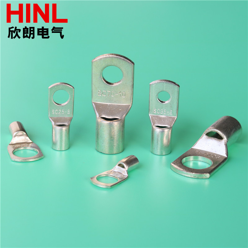 铜线耳SC25-8 窥口铜接线端子端头紫铜镀锡铜鼻子 短鼻子 A级国标