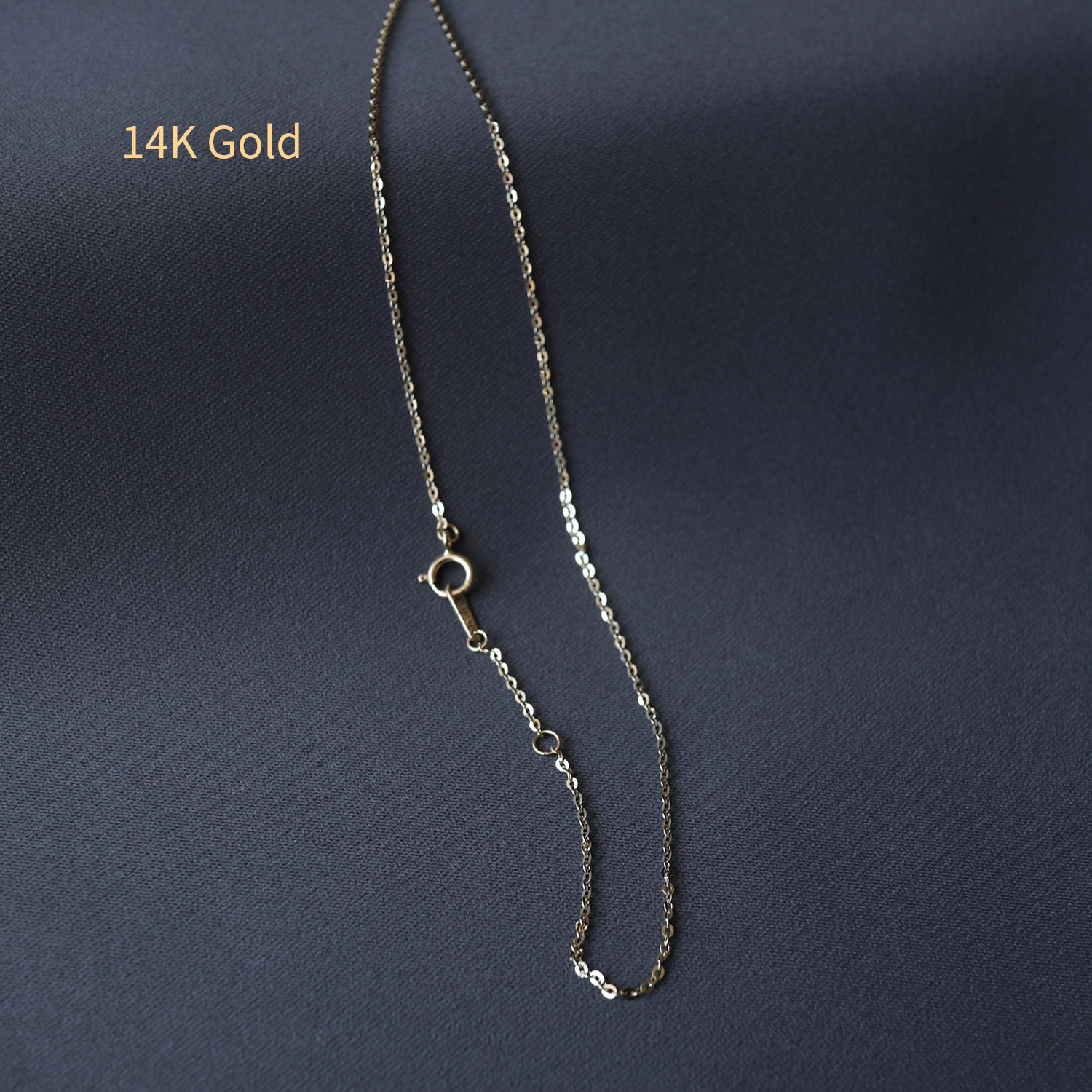 9K/14K gold cable necklace Basic and versatile