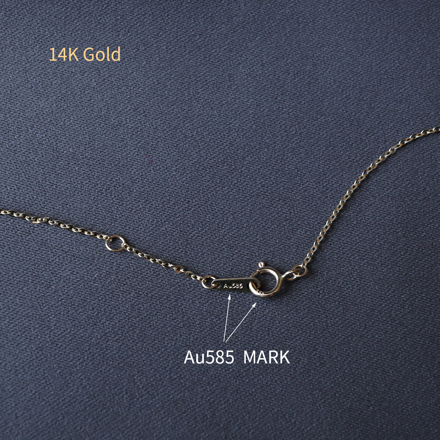 9K/14K gold cable necklace Basic and versatile