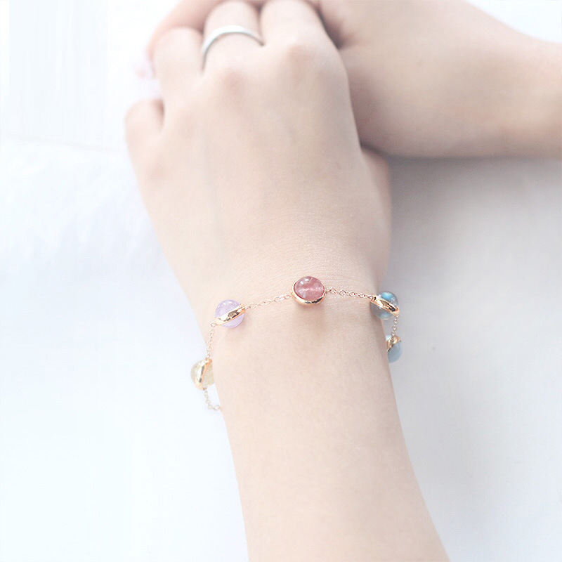 Nature's Art — Raw Rose Quartz Bracelet