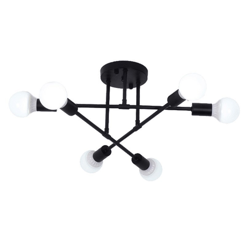 北欧吊灯客厅简约现代卧室灯饰复古创意家用多头美式铁艺灯具批发