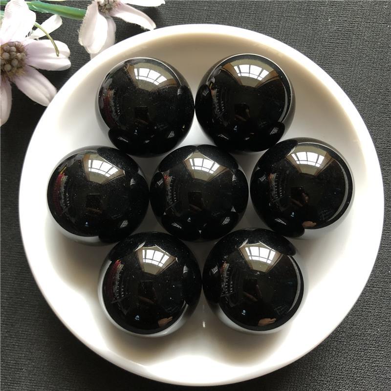Nature's Art — Raw Black Obsidian Sphere