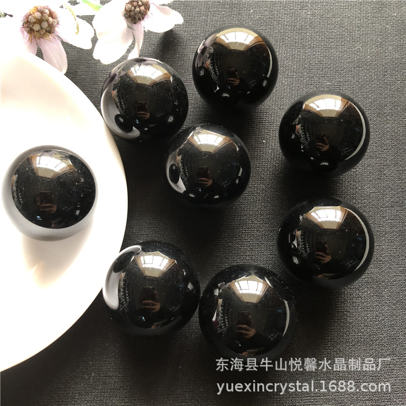 Nature's Art — Raw Black Obsidian Sphere