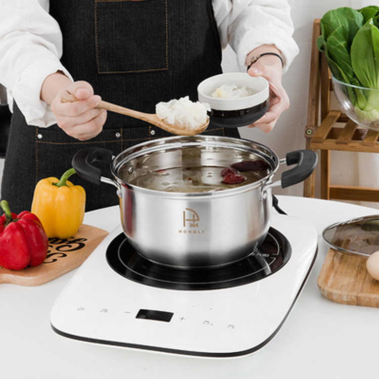 宏利304不锈钢汤锅复底加厚炖锅宝宝辅食锅煮面锅热牛奶锅可批发