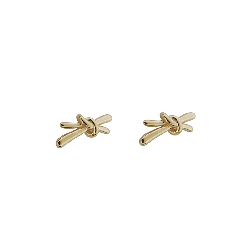 9K Gold Bowknot stud earrings