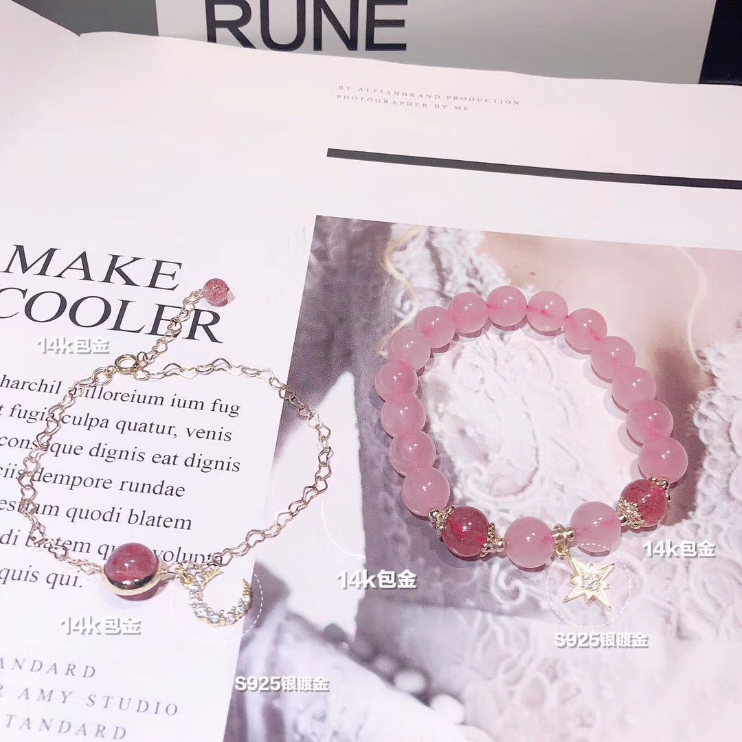 Nature's Art — Raw Rose Quartz Bracelet