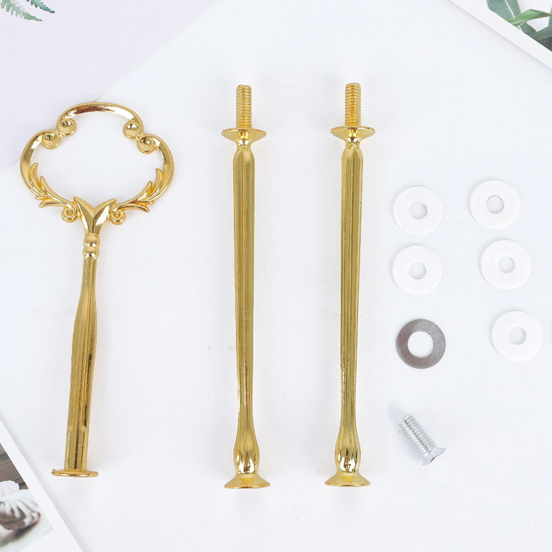 金属多层果盘支架家用糖果盘零食盘水果盘点心盘蛋糕托盘架配三层