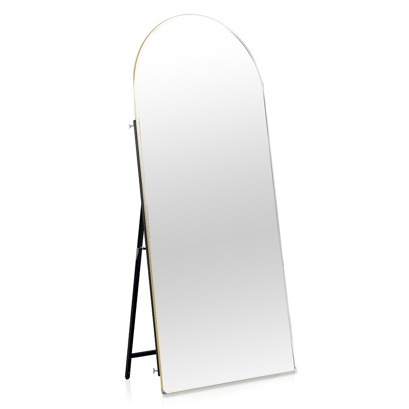 欧式全身镜落地镜子家用简约试衣镜卧室学生宿舍服装店加厚圆角镜