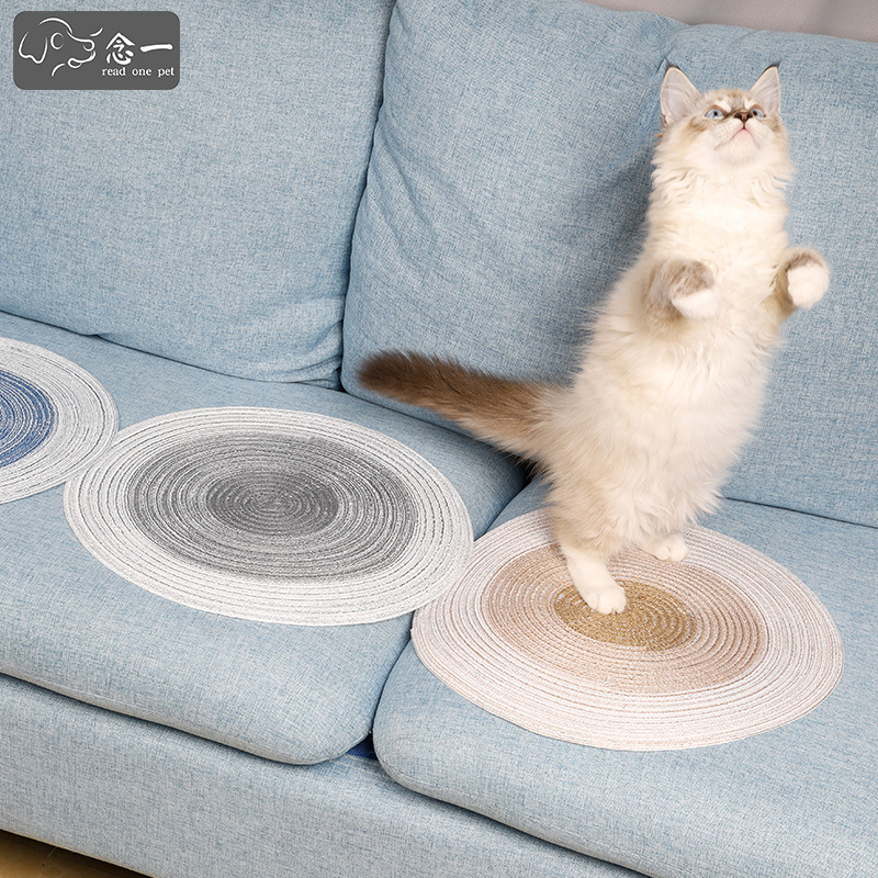 2020宠物用品新款猫爪板手工编制苎麻垫猫咪磨爪垫  夏季猫咪垫子